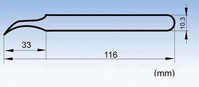 Пинцеты из нержавеющей стали с загнутыми концами серии 7-SA 