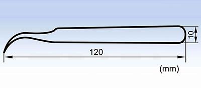 Антистатические пинцеты из нержавеющей стали с закругленными концами серии MJP-14-6